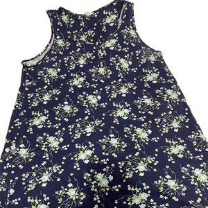 CHARTER CLUB Intimates Navy Round Neck Floral Nightgown 1X